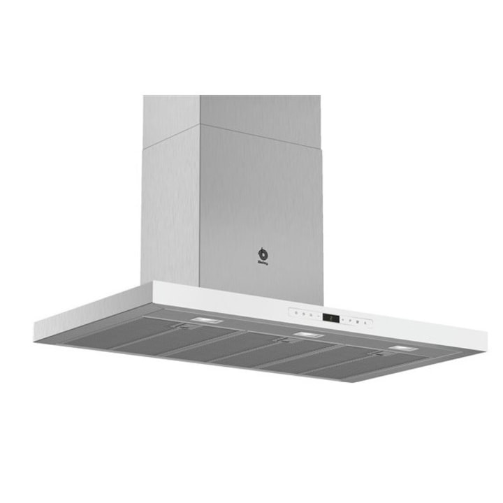 Hota de insula Wereniso Isola 39.1 White, clasa energetica A, 39 cm latime, control cu taste Soft-Touch, interval de viteza 3 trepte si boost, capacitate maxima 715 m3/h