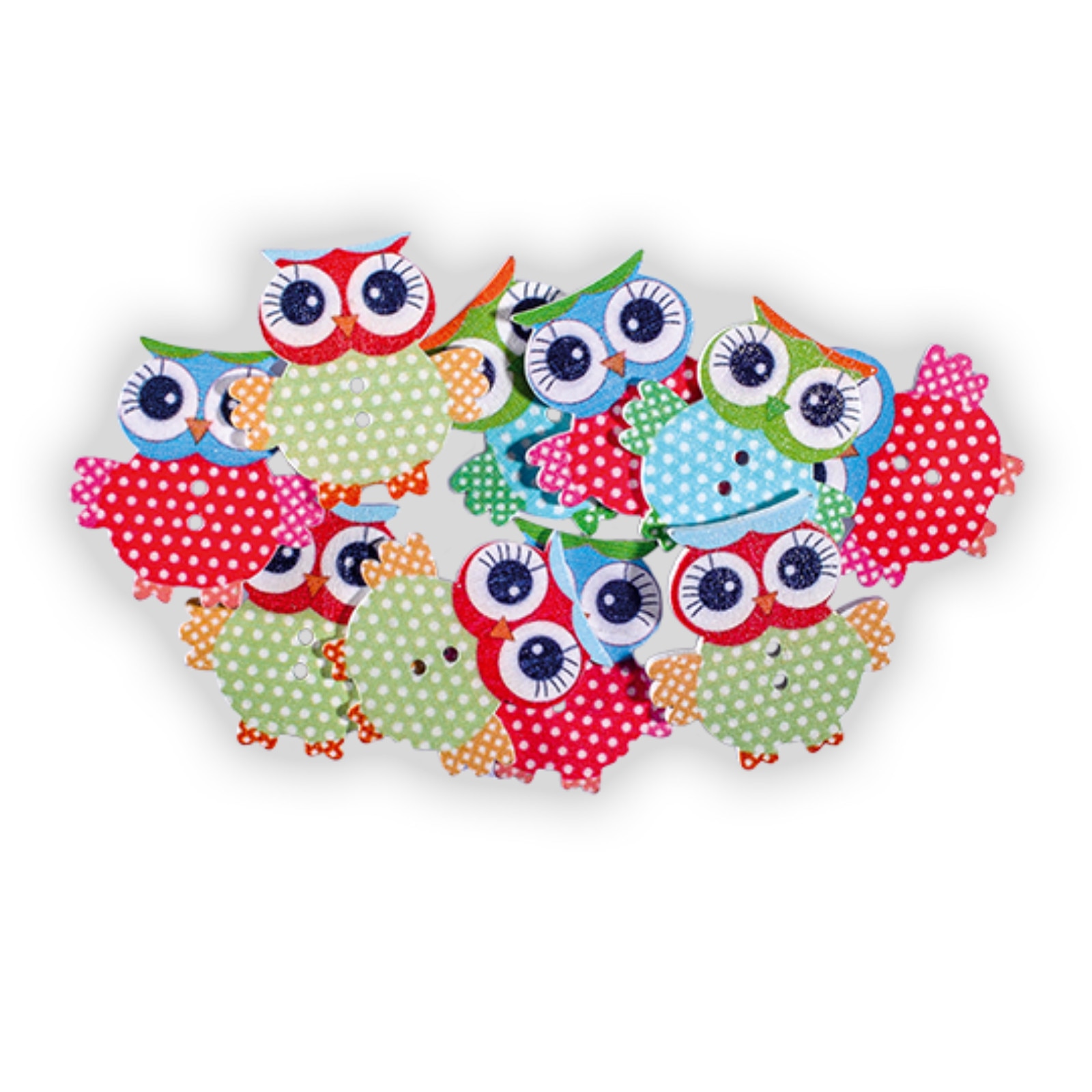 Set bufnite colorate din lemn