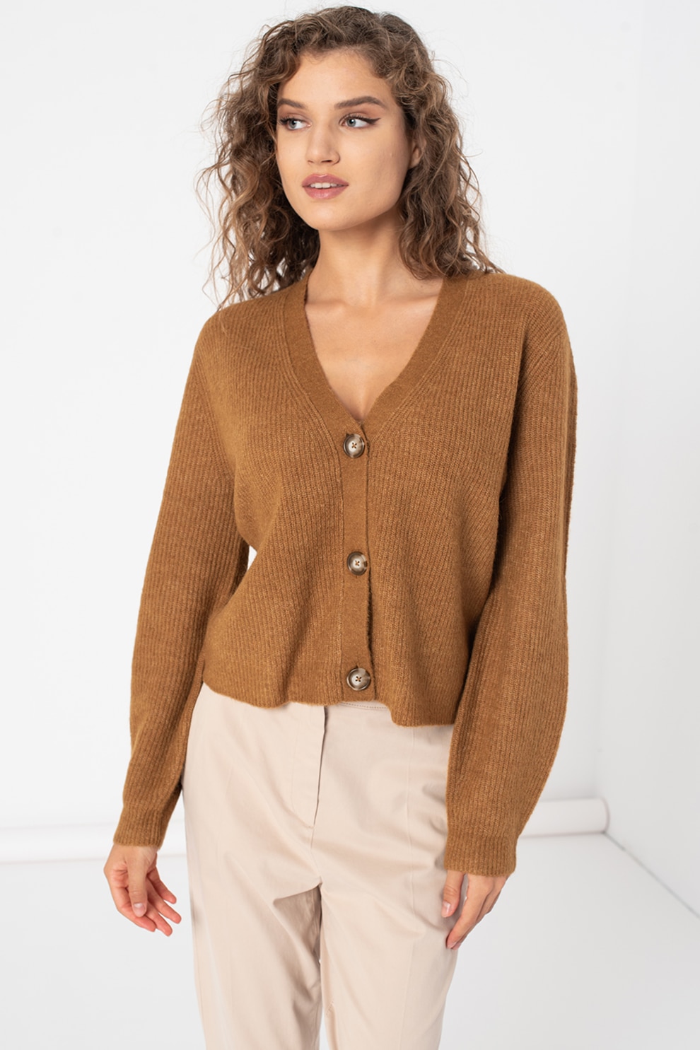 Marc O'Polo, Cardigan din amestec de lana virgina si alpaca, Maro