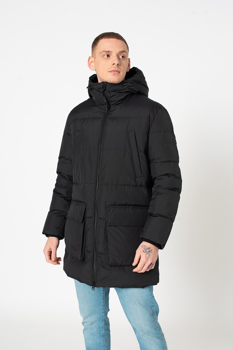 Marc O'Polo, Geaca parka cu vatelina si gluga, Negru