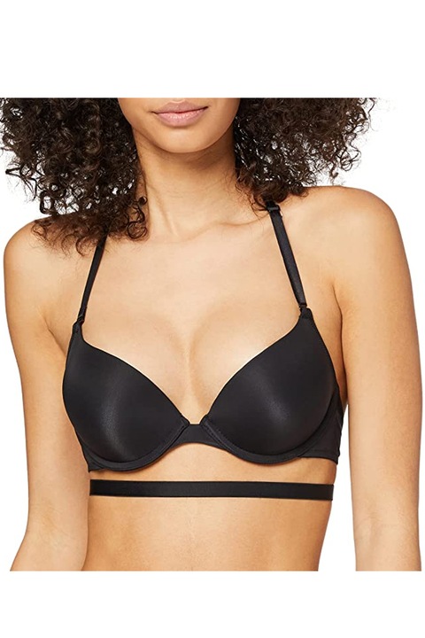 Sutien dama, Find, Poliamida, Push-up, Negru, 70A