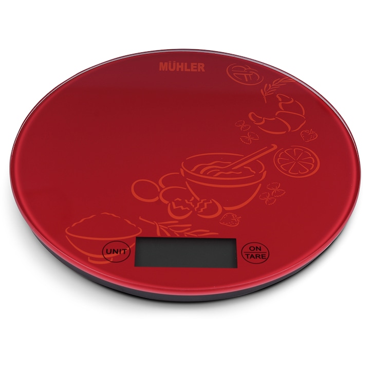 Везна кухненска Muhler KSC-2026R red, Червена