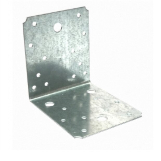 Set 50 simplu coltar perforat pentru lemn Vinclu, Montana, 90 grade, zincat, 105 x 105 x 90 mm