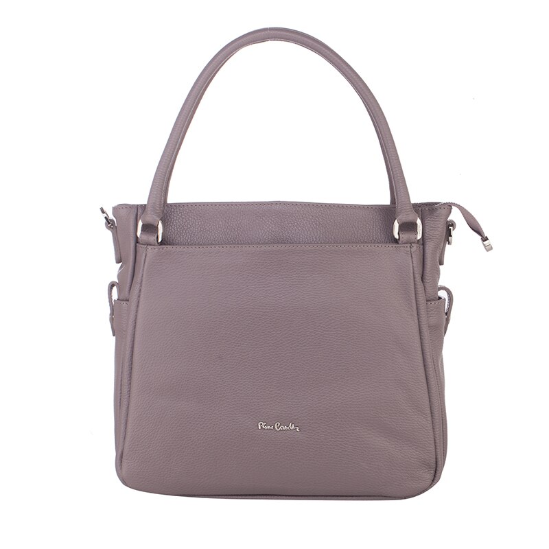 Geanta din piele naturala - Pierre Cardin, PCL1832S, 33x28x15cm, Gri