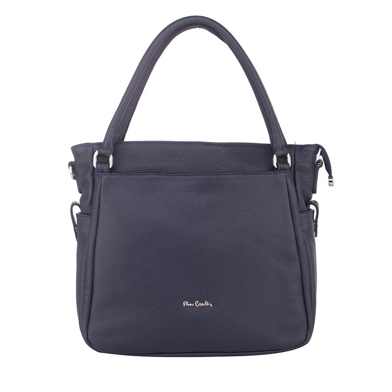 Geanta din piele naturala - Pierre Cardin, PCL1832E, 33x28x15cm, Bleumarin