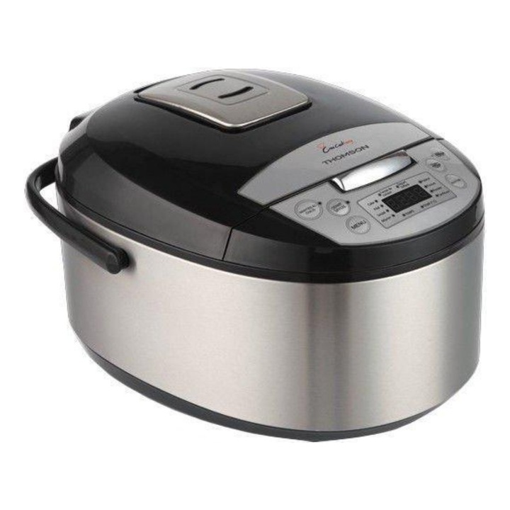 Мултикукър Thomson THMC45646, 800 W, Капацитет 5 литра, 8 програми, LCD дисплей, Черен/Сребрист