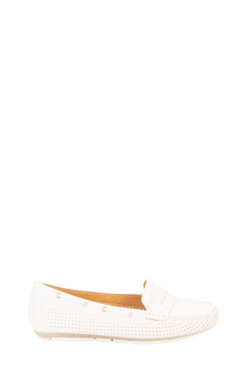 Mocasini dama Ortega, Alb