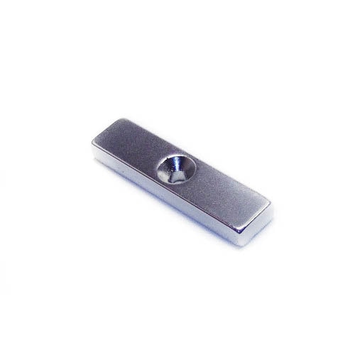 Magnet neodim bloc 40mm x 10mm x 5mm, cu orificiu