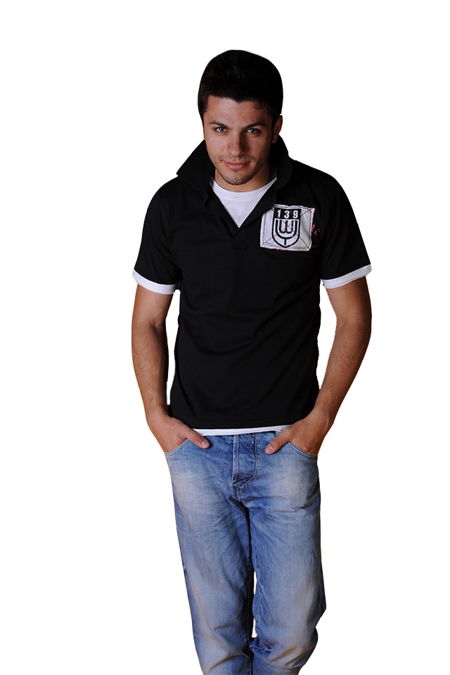 Tricou barbati cu maneca scurta, Tuareg, Model 6, Negru