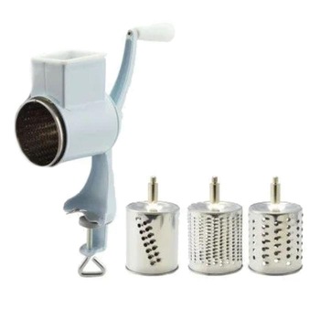 Masina de macinat nuca, branza, seminte cu 3 site, montaj pe masa, alb Masina de macinat nuca, branza, seminte cu 3 site, montaj pe masa, alb