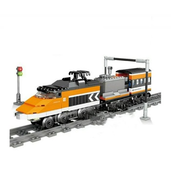 Trenulet Electric pentru calatori, din Piese de Constructie, Emma, 326 Piese Trenulet Electric pentru calatori, din Piese de Constructie, Emma, 326 Piese