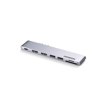 Adaptor multifunctional HUB 7 in 2 UGREEN CM356 USB-C pentru MacBook Air / Pro Adaptor multifunctional HUB 7 in 2 UGREEN CM356 USB-C pentru MacBook Air / Pro