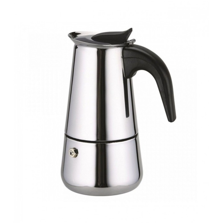 Espressor de cafea inox pentru aragaz sau plita electrica, 4 cesti