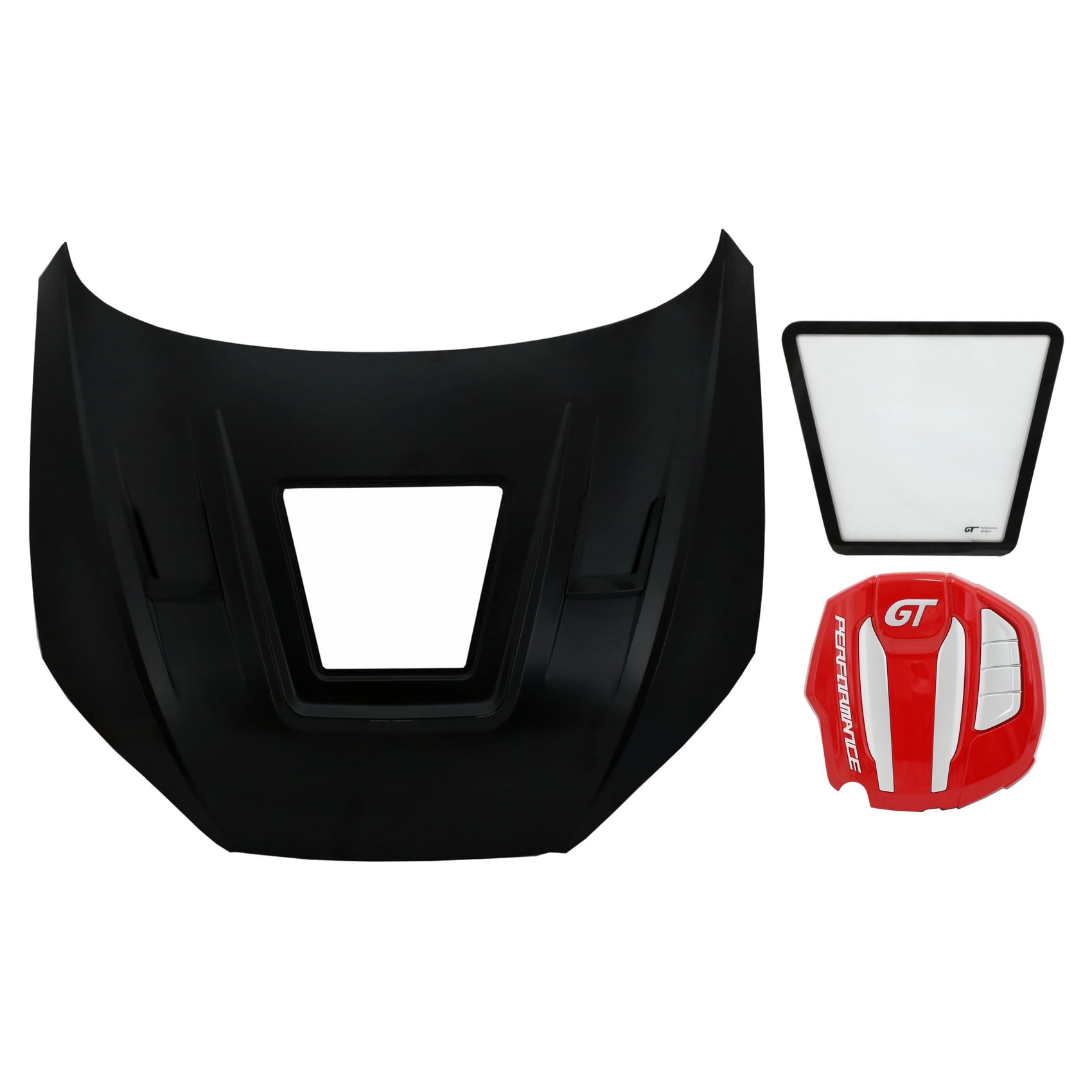 Set 3 Piese Capota Otel Inoxidabil cu Aerisire compatibila cu AUDI A5 B9 (2015-2019) GT Design (HDAUA5F5)