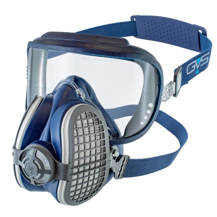 Masca de protectie GVS-MAS-SPR406 cu ochelari integrati, marimea M-L, pentru mediile cu concetratii mari de fum, praf, vapori si gaze