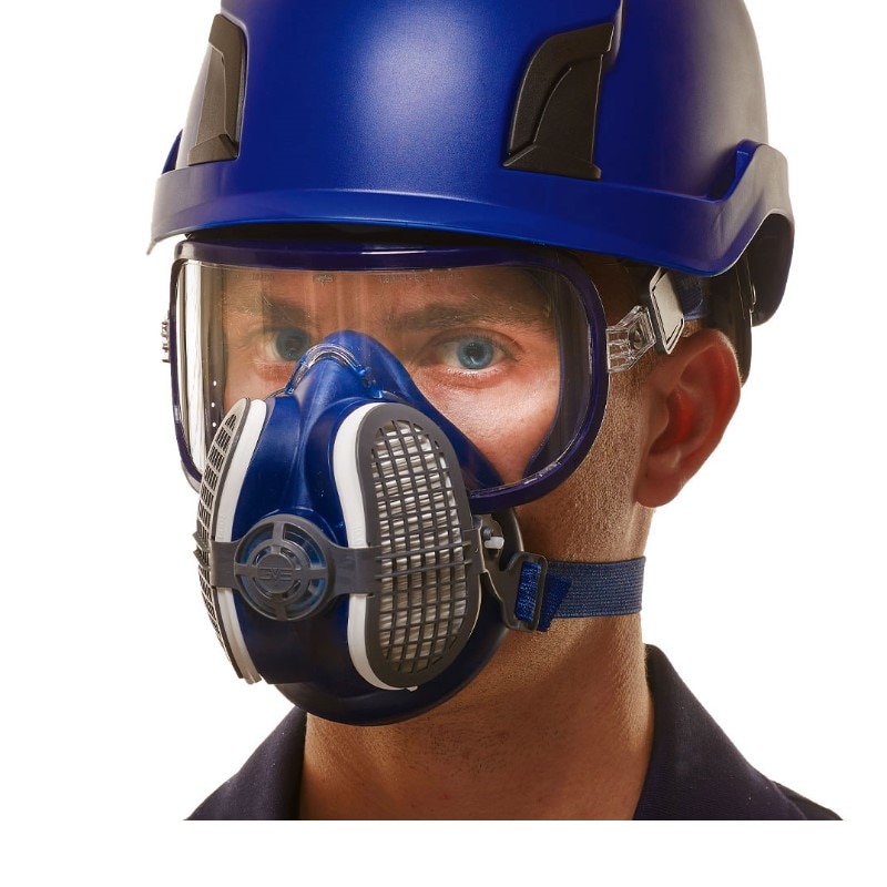 Re-shoot vertical Alternative Masca de protectie GVS-MAS-SPR406 cu ochelari integrati, marimea M-L,  pentru mediile cu concetratii mari de fum, praf, vapori si gaze - eMAG.ro