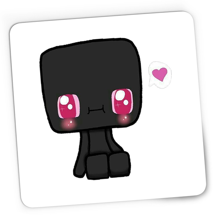 Mousepad Gaming Baby Enderman Love Minecraft, 21x19 cm
