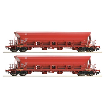 Set 2 Vagoane Roco cu buncar cu descarcare automata, scara H0 Set 2 Vagoane Roco cu buncar cu descarcare automata, scara H0