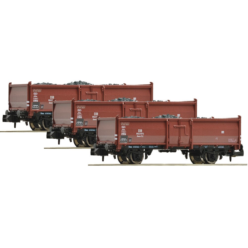 Set 3 Vagoane Fleischmann, Transport Carbuni Tip Omm52, scara N