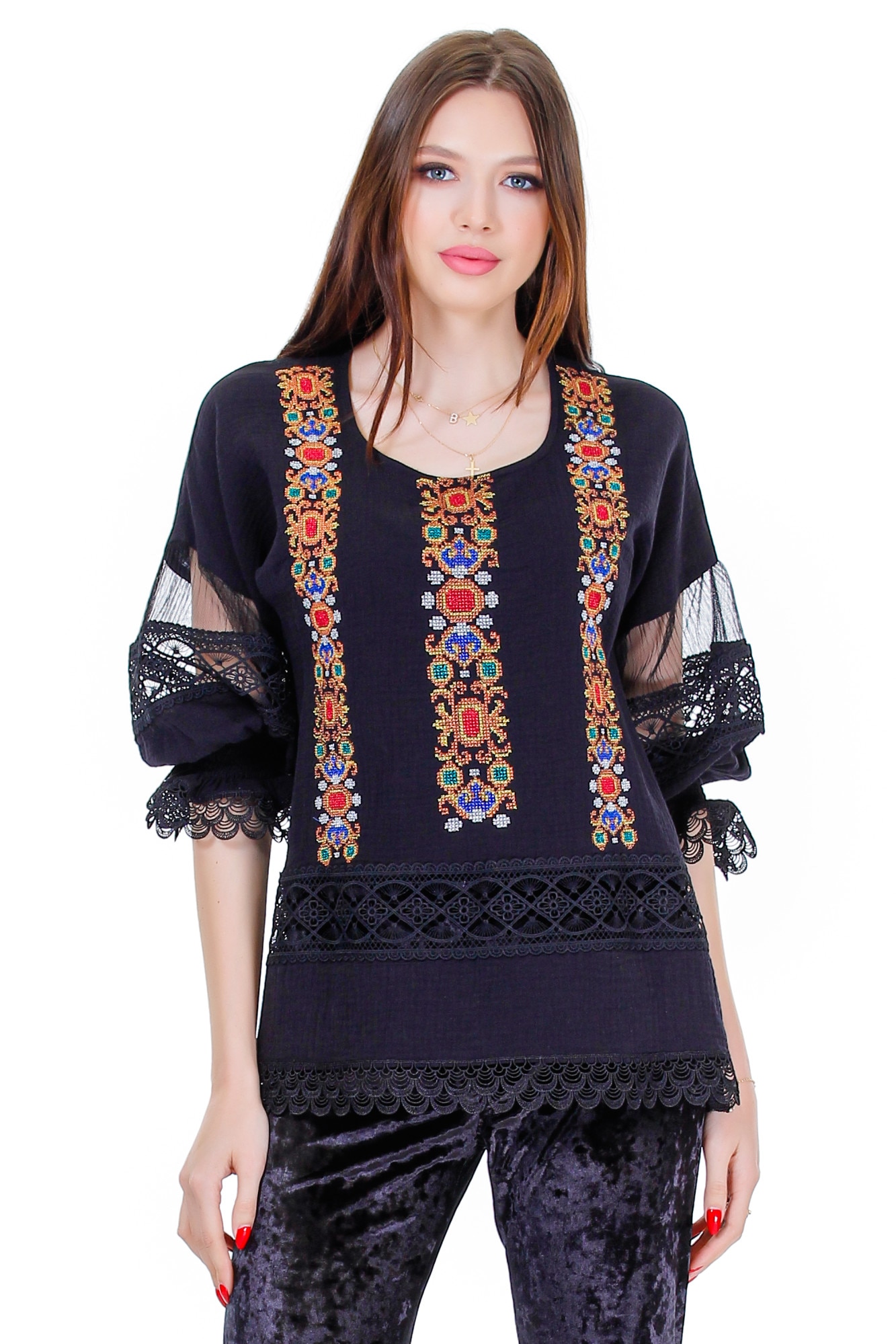 Bluza Liza Panait, R2430, bumbac