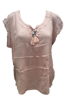 Bluza maneca scurta, Sublevel, D7187Z10373A, Roz prafuit, L Bluza maneca scurta, Sublevel, D7187Z10373A, Roz prafuit, L