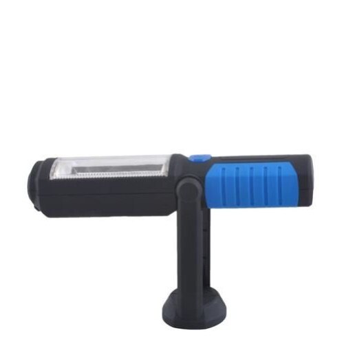 Lampa de lucru cu leduri, Zola®, cu agatatoare si magnet, 21x5cm, negru/albastru