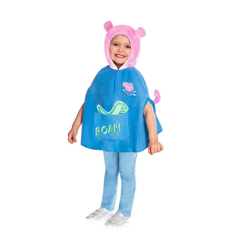 Costum Peppa Pig George Cape Copii , 4-6 ani, Multicolor