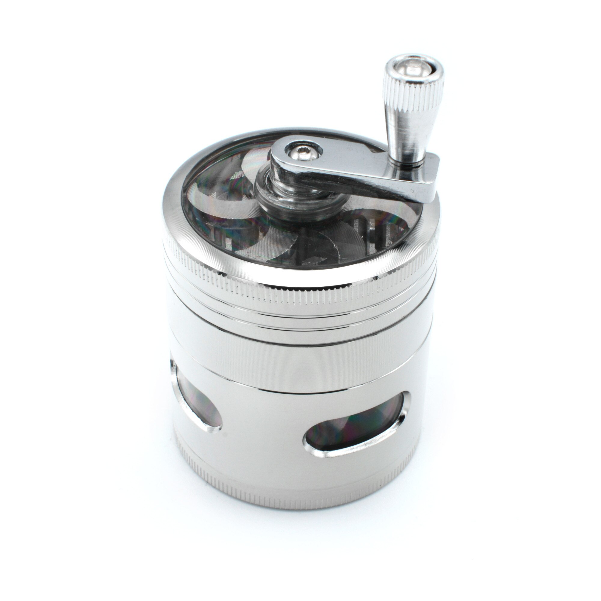 Grinder metal Crank 53, Tobi, 53 x 56 mm, Argintiu