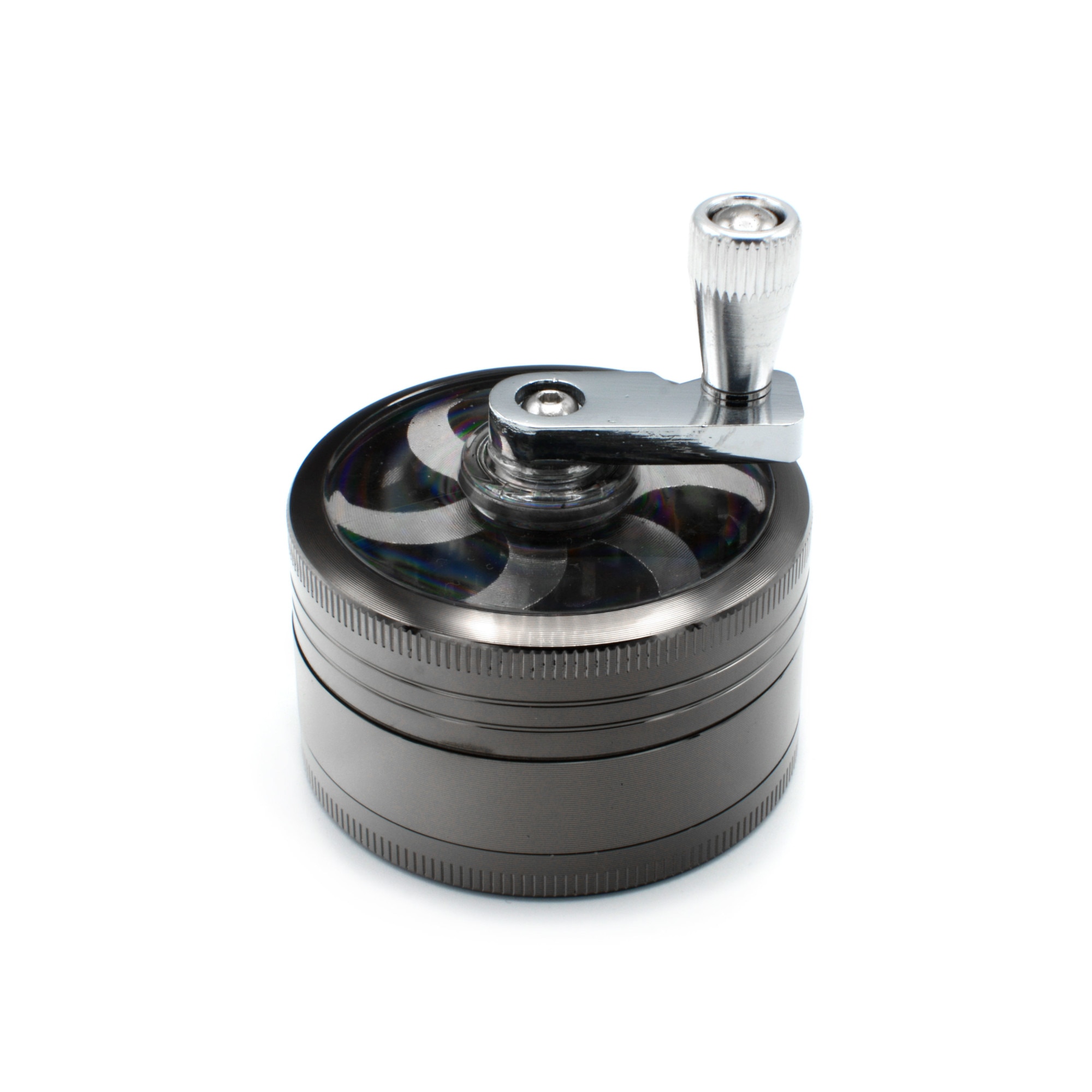 Grinder metal Crank Low, Tobi, 53 x 30 mm, Negru