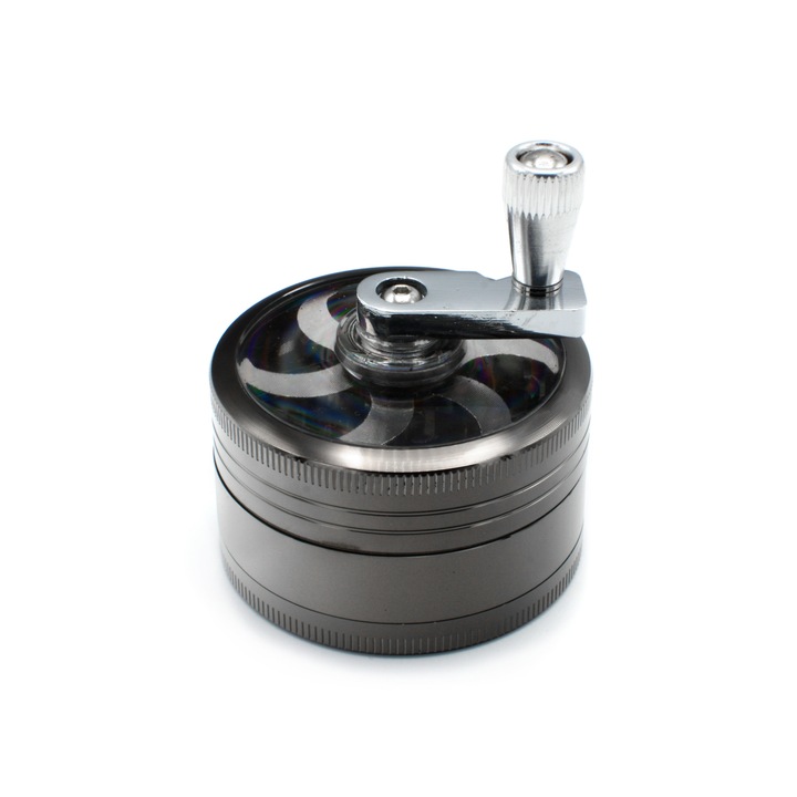 Grinder metal Crank Low, Tobi, 53 x 30 mm, Negru