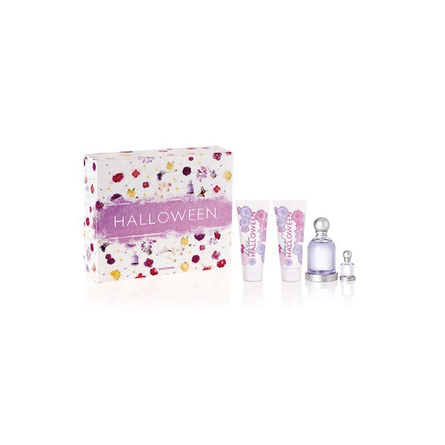 Set pentru femei Halloween, Parfum 100 ml, Lotiune de corp 100 ml, Gel 100 ml, Miniatura 4.5 ml