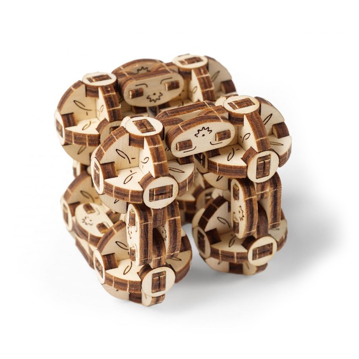 3D fa puzzle, Ugears, Flexi Cubs 2.0, 144 darab