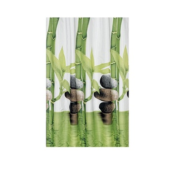 Perdea dus din poliester, cu 12 inele, dimensiunea 180x200cm, 001 Perdea dus din poliester, cu 12 inele, dimensiunea 180x200cm, 001