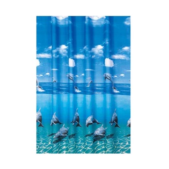 Perdea dus din poliester, cu 12 inele, dimensiunea 180x200cm, 013 Perdea dus din poliester, cu 12 inele, dimensiunea 180x200cm, 013