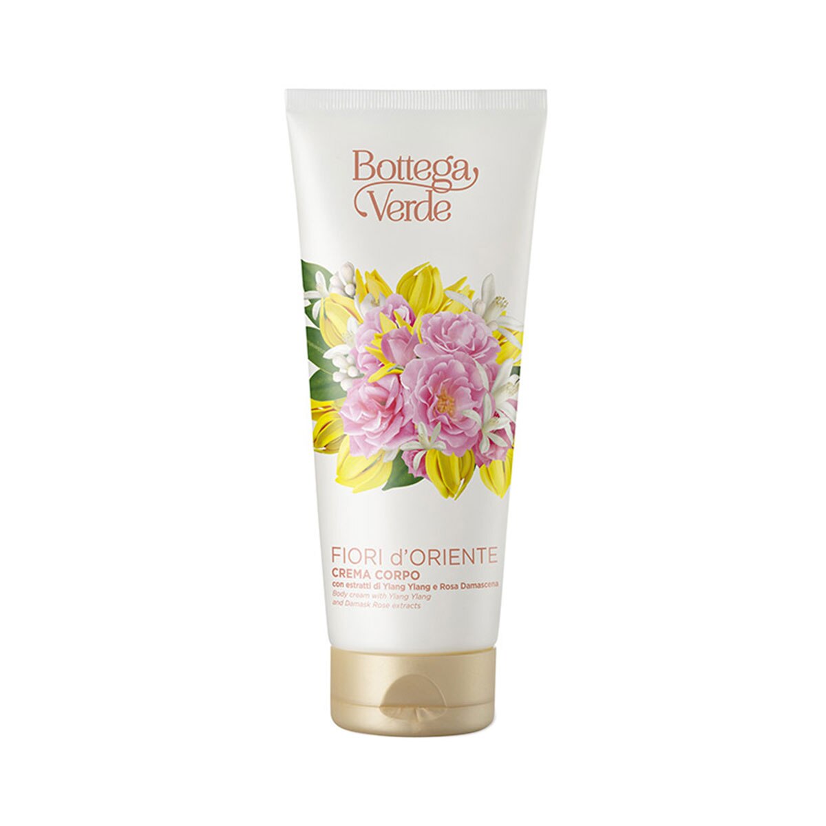 Crema de corp, hidratanta, cu extract de trandafir si Ylang Ylang - Fiori d'Oriente, 200 ML, Bottega Verde