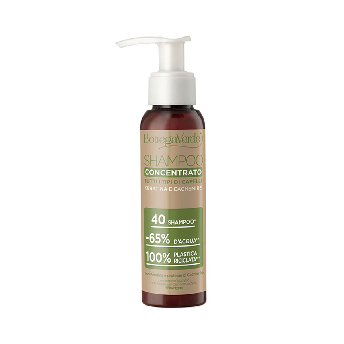 Sampon concentrat cu keratina si proteine de casmir - Keratina e Cachemire, 95 ML, Bottega Verde