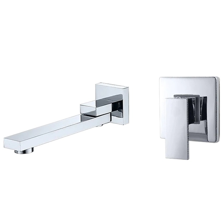 Bateria pentru lavoar cu monocomanda Klasse, incastrata in perete, 2 orificii de montare, argintiu cromat