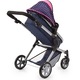 Babakocsi, Bayer Dolls Pram City Neo 18154AA, kék, rózsaszín szívek