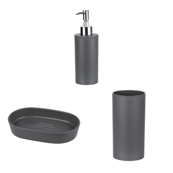 Set accesorii de baie Zula gri Set accesorii de baie Zula gri