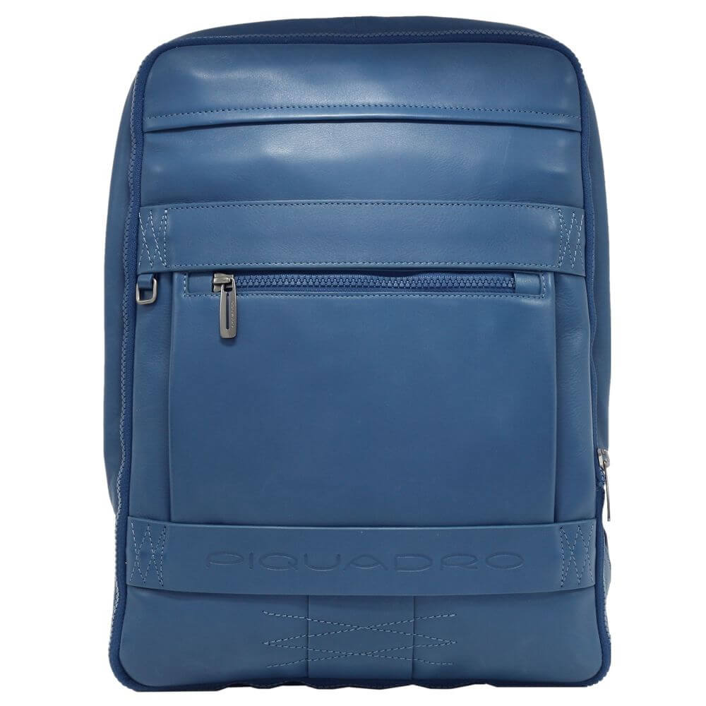 Rucsac extensibil PIQUADRO, din piele naturala, port laptop 14'', CA5102W110/AZ, albastru