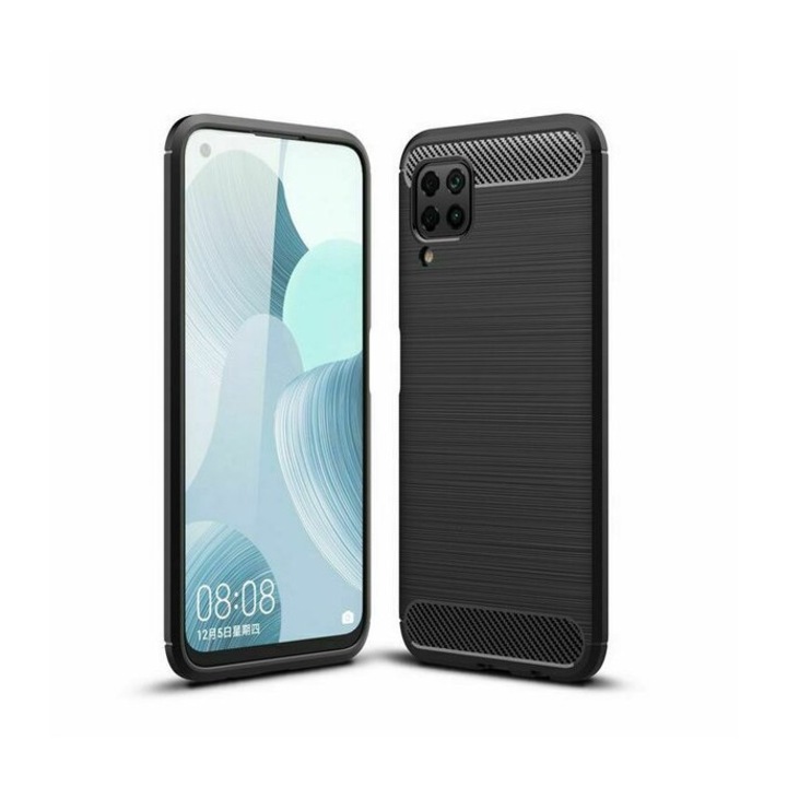 Husa Carbon din TPU flexibil pentru Huawei P40 Lite, Black