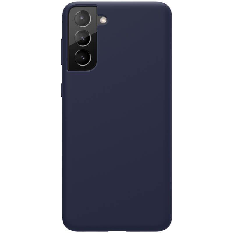 Husa din silicon mat albastru, cu interior de microfibra, pentru Samsung Galaxy S21 Plus- Nillkin Flex