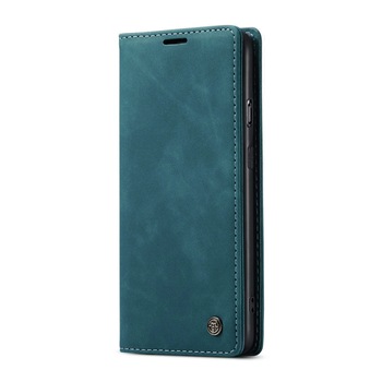 Husa pentru OnePlus 8T, CaseMe, slim, piele, tip portofel, stand, inchidere magnetica, suport carduri, textura catifelata, Albastru verzui Husa pentru OnePlus 8T, CaseMe, slim, piele, tip portofel, stand, inchidere magnetica, suport carduri, textura catifelata, Albastru verzui