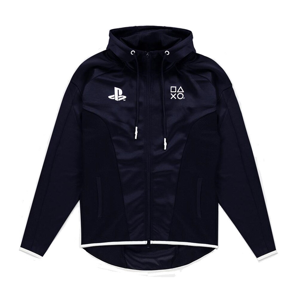Hanorac cu gluga Playstation, Black & White Teq Men's Hoodie, M