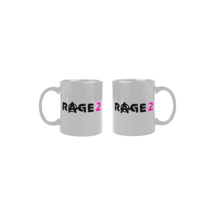 Bögre Rage 2 Logo Fehér, 330ml, Többszínű