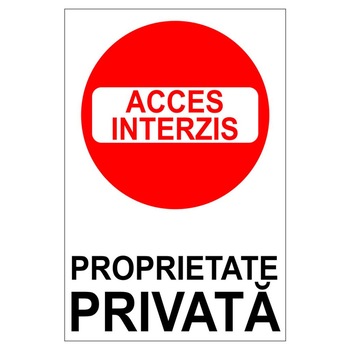 Placuta parcare, acces interzis, proprietate privata, Sigtra, 300x400 mm, PVC, 3 mm Placuta parcare, acces interzis, proprietate privata, Sigtra, 300x400 mm, PVC, 3 mm