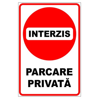 Placuta parcare, parcare privata, Sigtra, 300x400 mm, PVC, 3 mm Placuta parcare, parcare privata, Sigtra, 300x400 mm, PVC, 3 mm