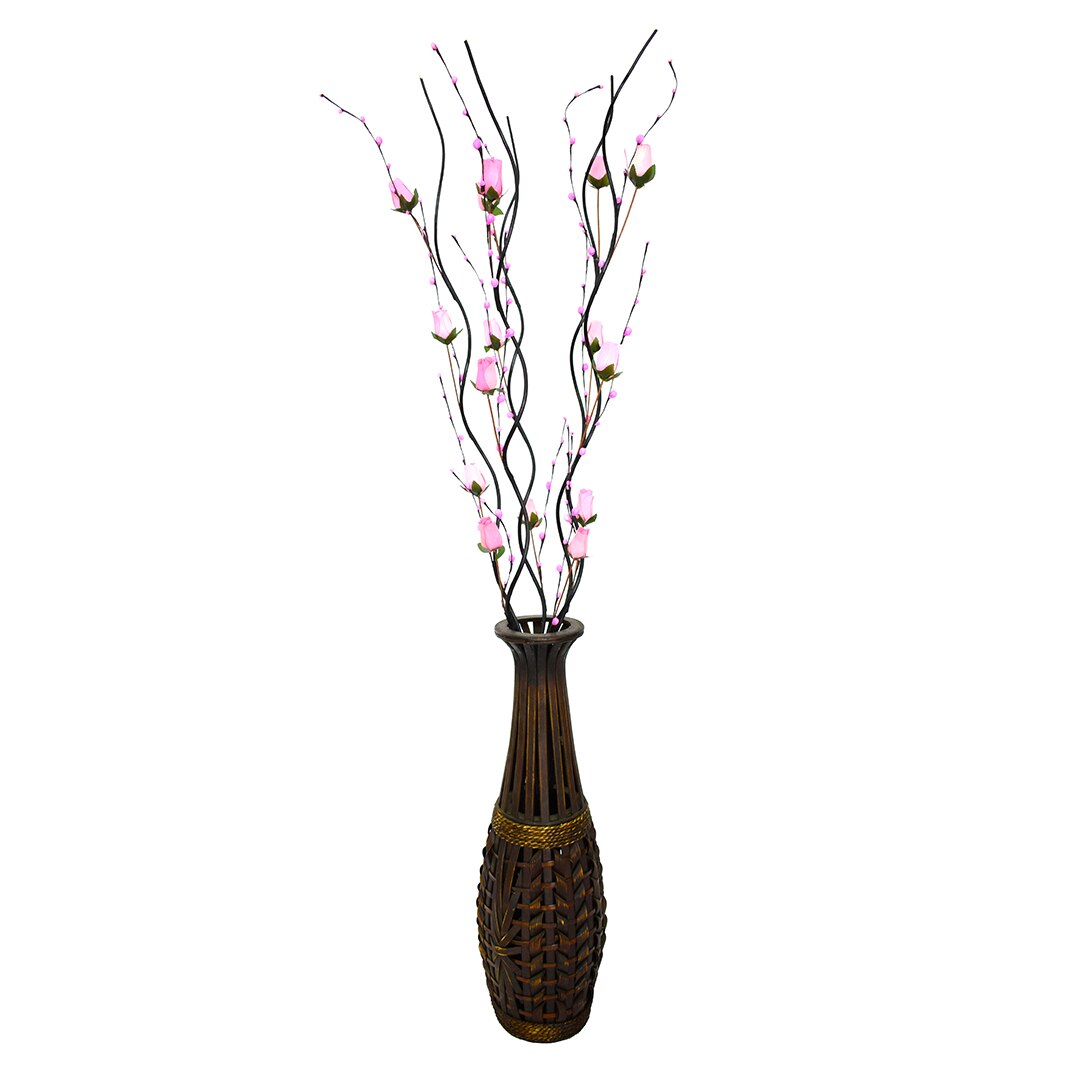 Set 5 plante artificiale din lemn, Naimeed D3027, culoare Roz, 160 x 9 cm