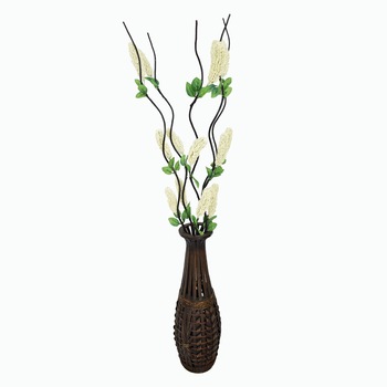 Set 5 plante artificiale din plastic si lemn, Naimeed D3030, culoare Alb, 150 x 6 cm Set 5 plante artificiale din plastic si lemn, Naimeed D3030, culoare Alb, 150 x 6 cm