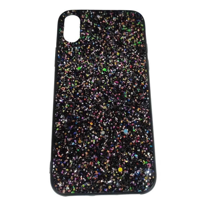 Husa de protectie pentru Apple iPhone X/XS Sparkling Glitter TPU Negru